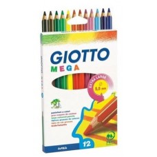 LÁPIS DE COR GIOTTO MEGA 12 CORES